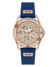 GUESS Ladies Blue Rose Gold Tone Multi-function Watch secondary