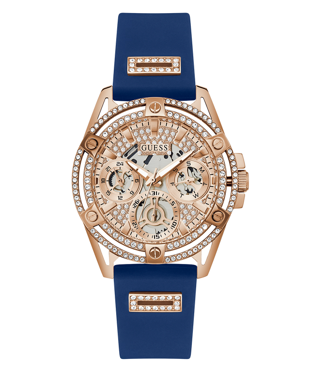 GUESS Ladies Blue Rose Gold Tone Multi-function Watch secondary