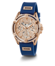 GUESS Ladies Blue Rose Gold Tone Multi-function Watch main image