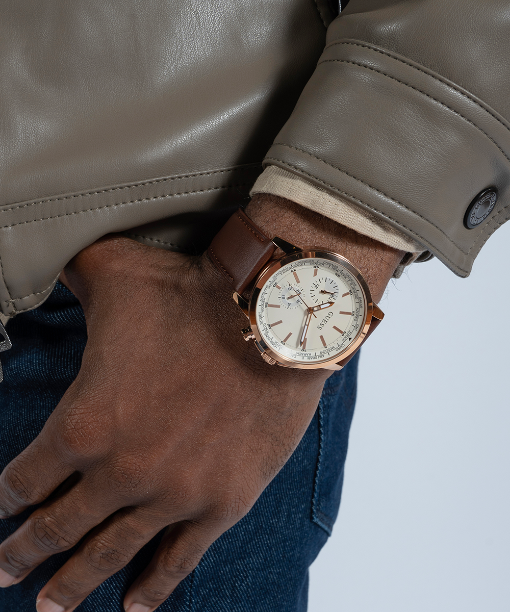 Fossil Round Automatic Dark Brown Leather Watch, For Personal Use at Rs  2499/piece in Mumbai