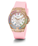 GUESS Ladies Pink Rose Gold Tone Multi-function Watch main image