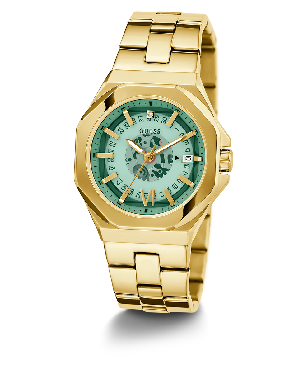 GUESS Ladies Gold Tone Date Watch