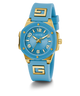 GUESS Ladies Turquoise 2-Tone Analog Watch