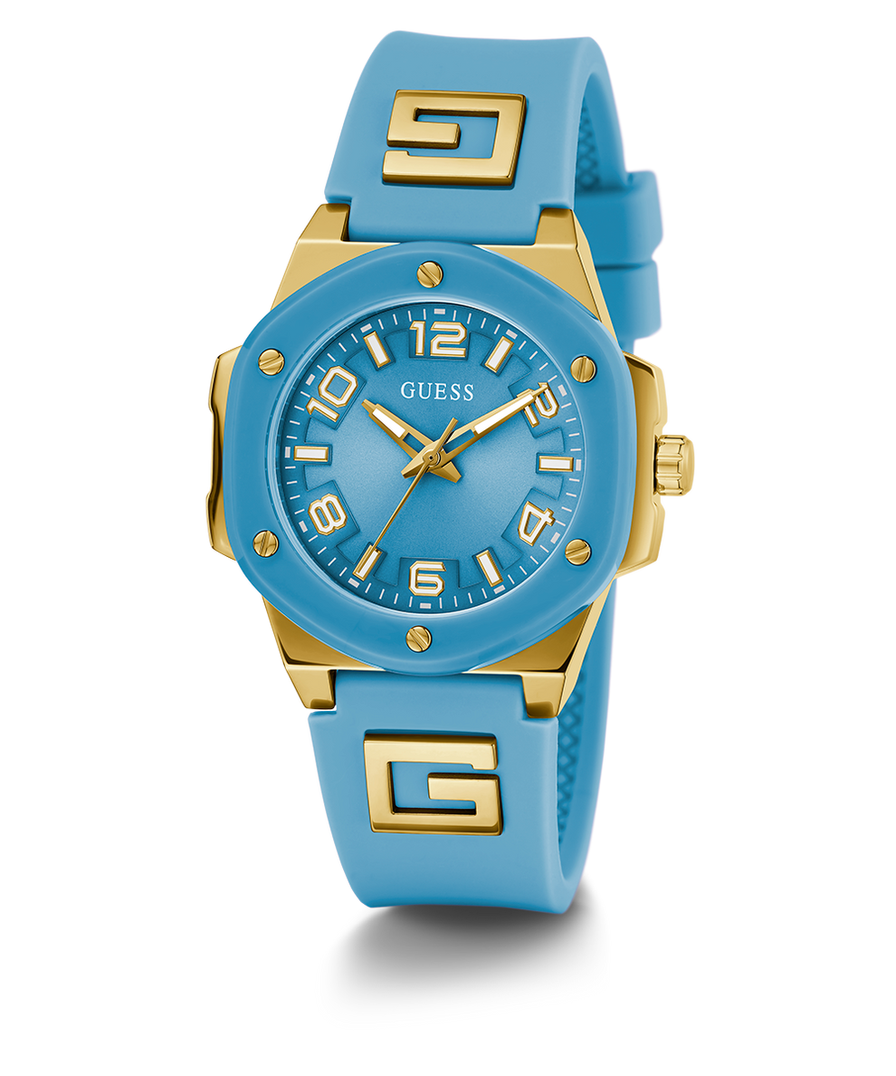 GUESS Ladies Turquoise 2-Tone Analog Watch