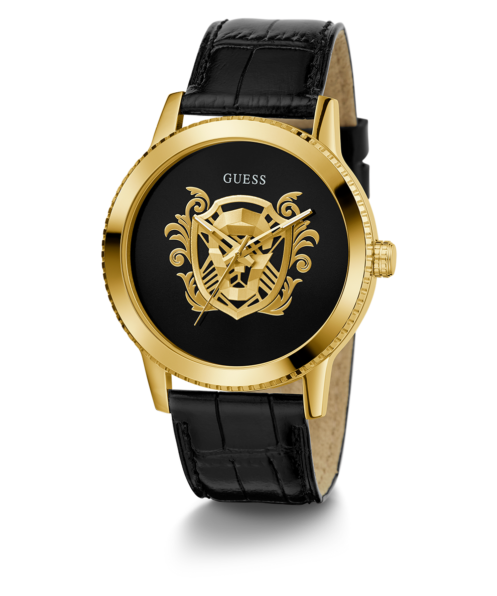 GUESS Mens Black Gold Tone Analog Watch GW0566G1 GUESS Watches US
