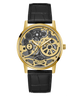 GUESS Mens Black Gold Tone Analog Watch secondary
