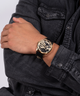 GUESS Mens Black Gold Tone Analog Watch lifestyle