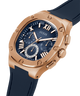 GUESS Mens Navy Rose Gold Tone Multi-function Watch lifestyle