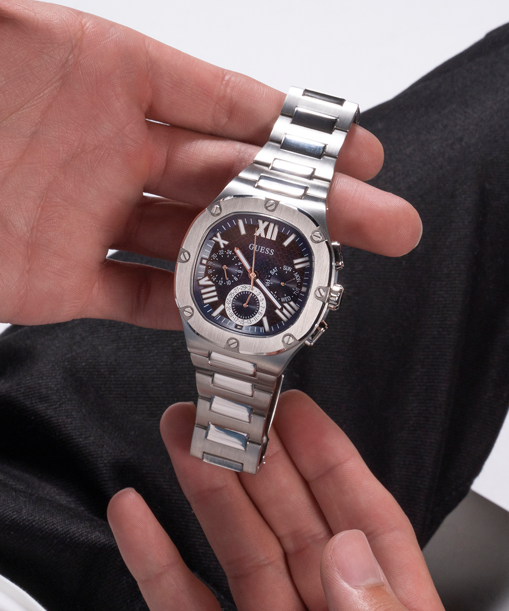 Guess watch 2025 men's stainless steel