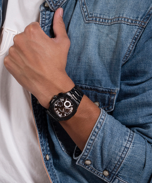 Stainless Steel Chronowatch Square Multifunction Smart Watch