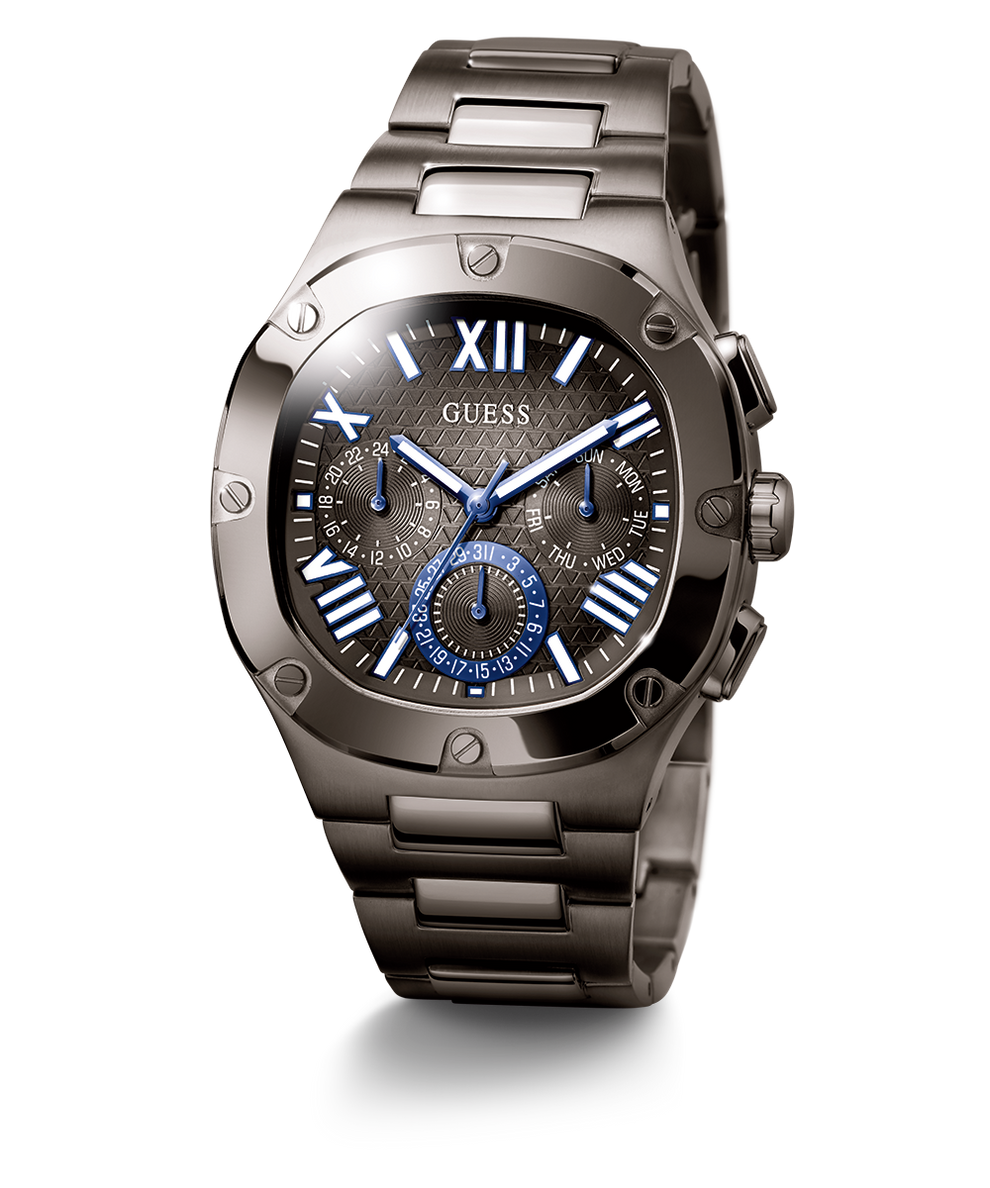 Guess 2025 gunmetal watch