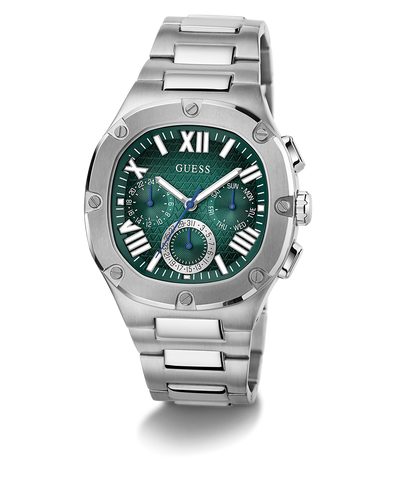 GW0572G6 GUESS Mens Silver Tone Multi-function Watch angle