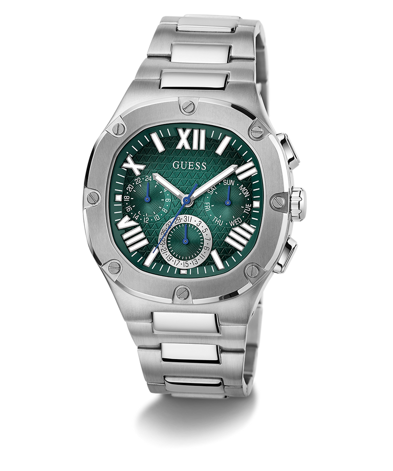 GW0572G6 GUESS Mens Silver Tone Multi-function Watch angle