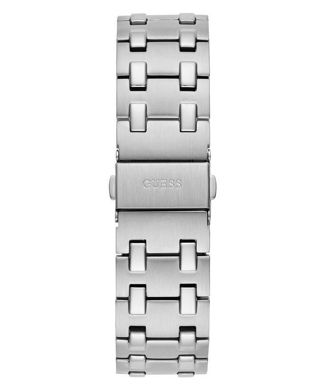 GUESS Mens Silver Tone Analog Watch back