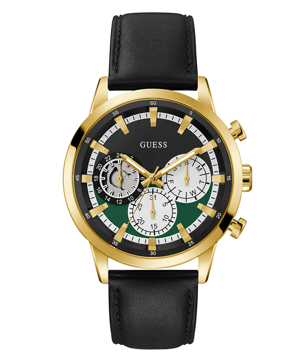 GUESS Mens Black Gold Tone Multi-function Watch secondary