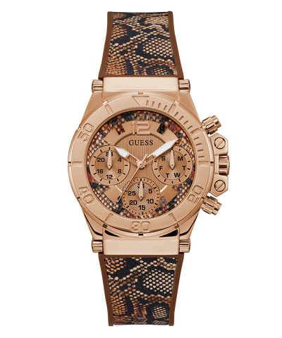 GUESS Ladies Brown Rose Gold Tone Multi-function Watch secondary image