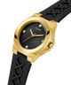 GUESS Ladies Black Gold Tone Analog Watch lifestyle angle