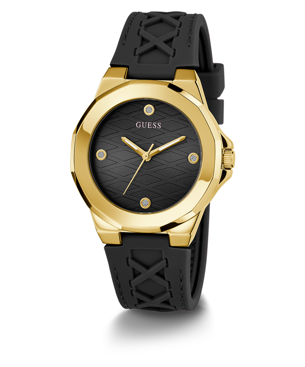 GUESS Ladies Black Gold Tone Analog Watch GW0599L2 GUESS