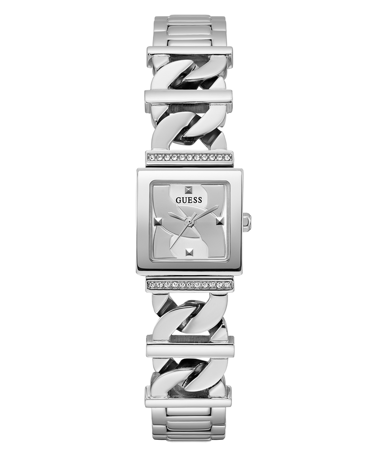 GUESS Ladies Silver Tone Silver Analog Watch