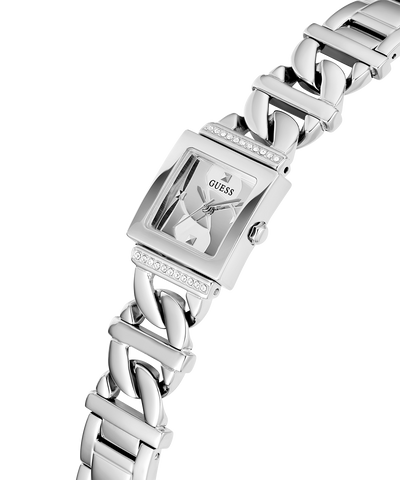 GUESS Ladies Silver Tone Silver Analog Watch lifestyle