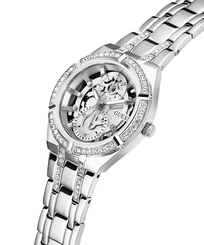 GUESS Ladies Silver Tone Multi-function Watch lifestyle