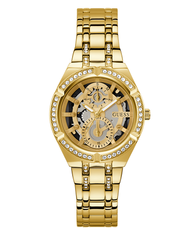 GUESS Ladies Gold Tone Multi-function Watch