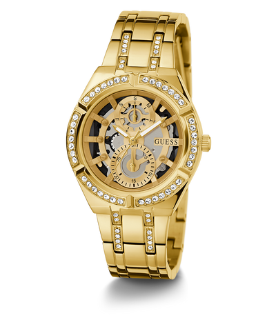 GUESS Ladies Gold Tone Multi-function Watch