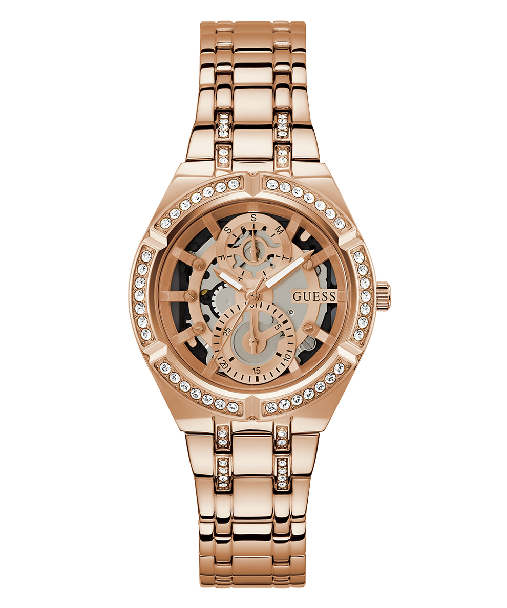 GUESS Ladies Rose Gold Tone Multi-function Watch