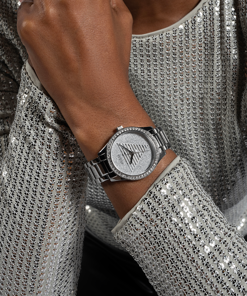 GUESS Ladies Silver Tone Analog Watch GW0605L1 GUESS Watches US