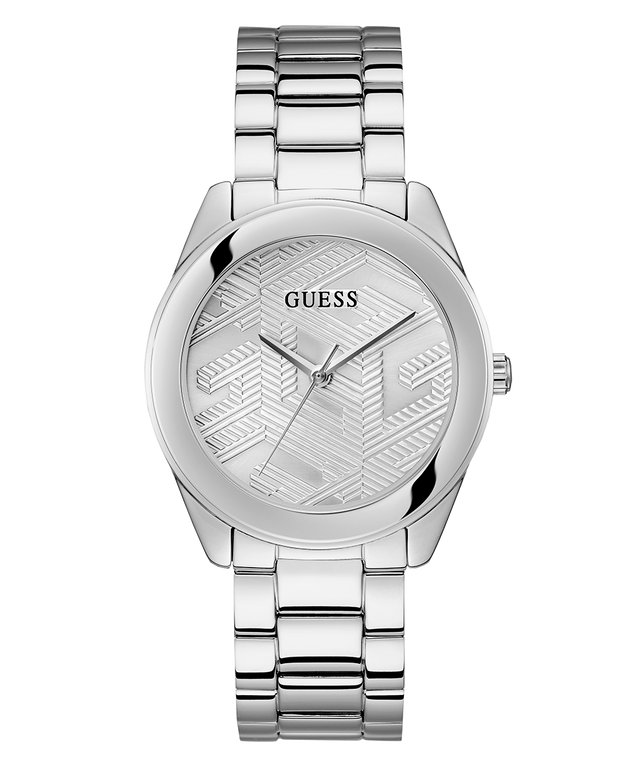 GUESS Ladies Silver Tone Analog Watch