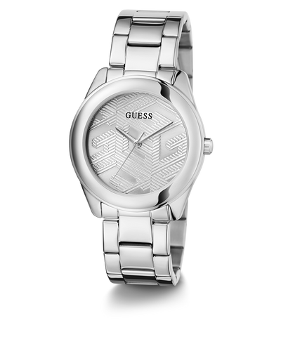 GUESS Ladies Silver Tone Analog Watch