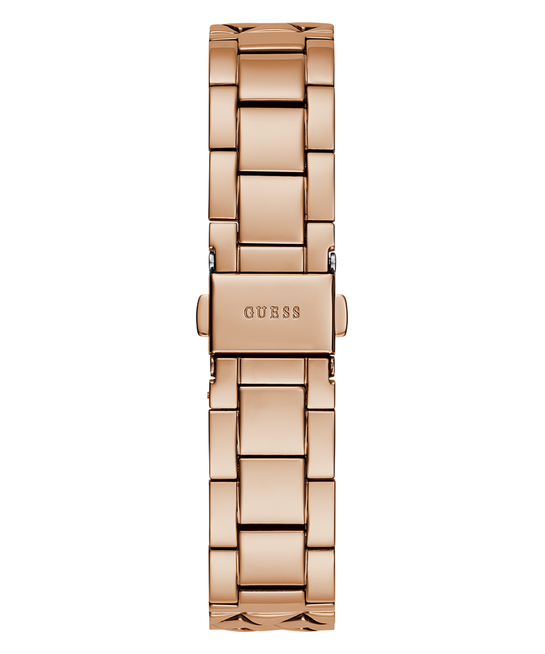 GUESS Ladies Rose Gold Tone Analog Watch abck view