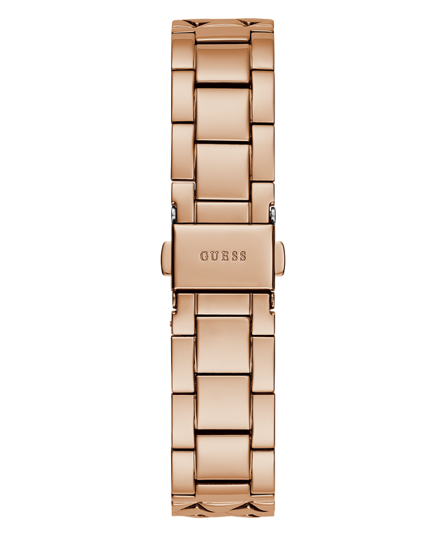 GUESS Ladies Rose Gold Tone Analog Watch abck view