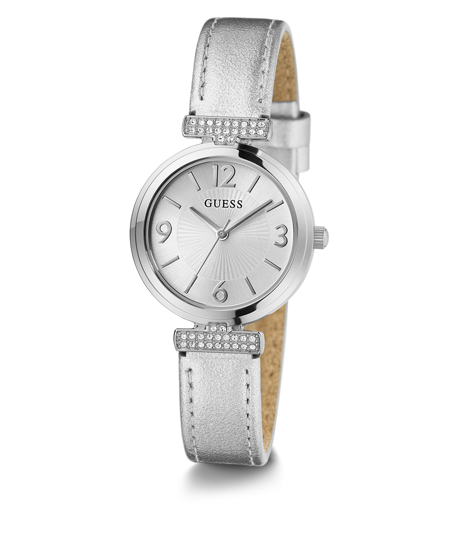 GUESS Ladies Silver Tone Analog Watch