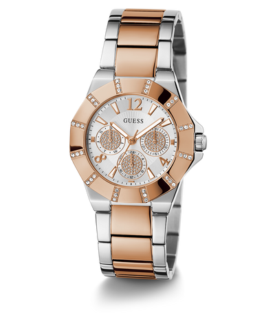 Reloj multifunción GUESS para mujer en dos tonos