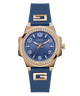 GW0617L3 GUESS Ladies Blue Rose Gold Tone Analog Watch