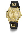 GW0617L5 GUESS Ladies Black Gold Tone Analog Watch angle