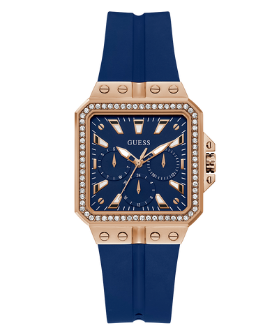 GUESS Ladies Blue Rose Gold Tone Multi-function Watch secondary image