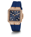 GUESS Ladies Blue Rose Gold Tone Multi-function Watch main image