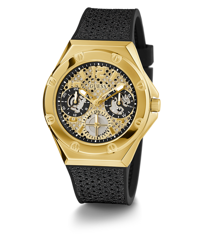 GUESS Ladies Black Gold Tone Multi-function Watch main image