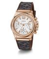 GUESS Ladies Brown Rose Gold Multi-function Watch