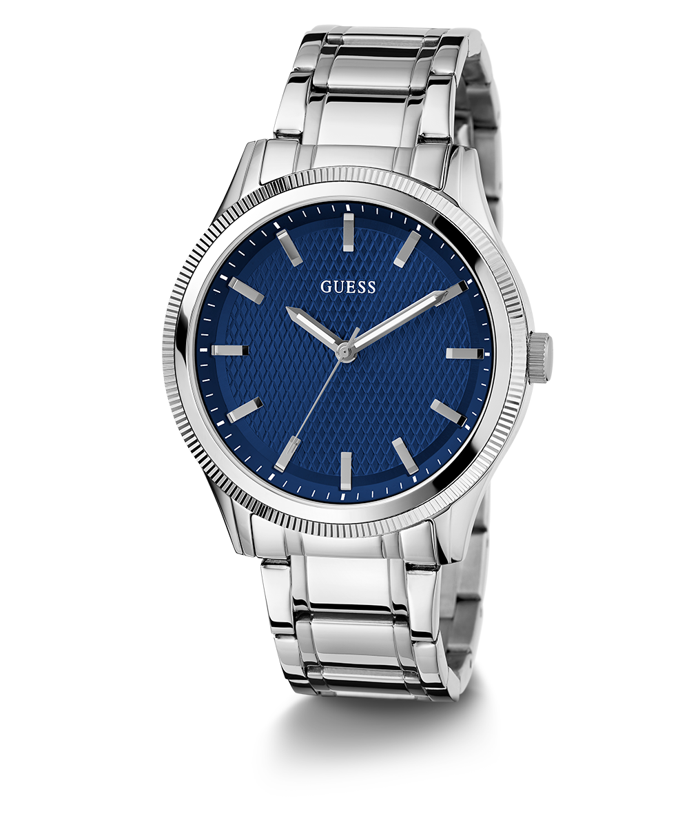 silver guess mens watch