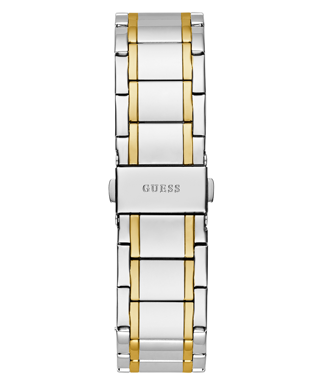 GUESS Mens 2-Tone Silver Analog Watch back