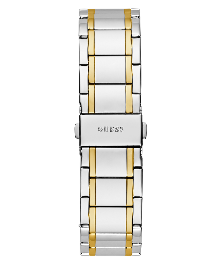 GUESS Mens 2-Tone Silver Analog Watch back