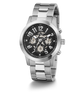 GUESS Mens Silver Tone Multi-function Watch