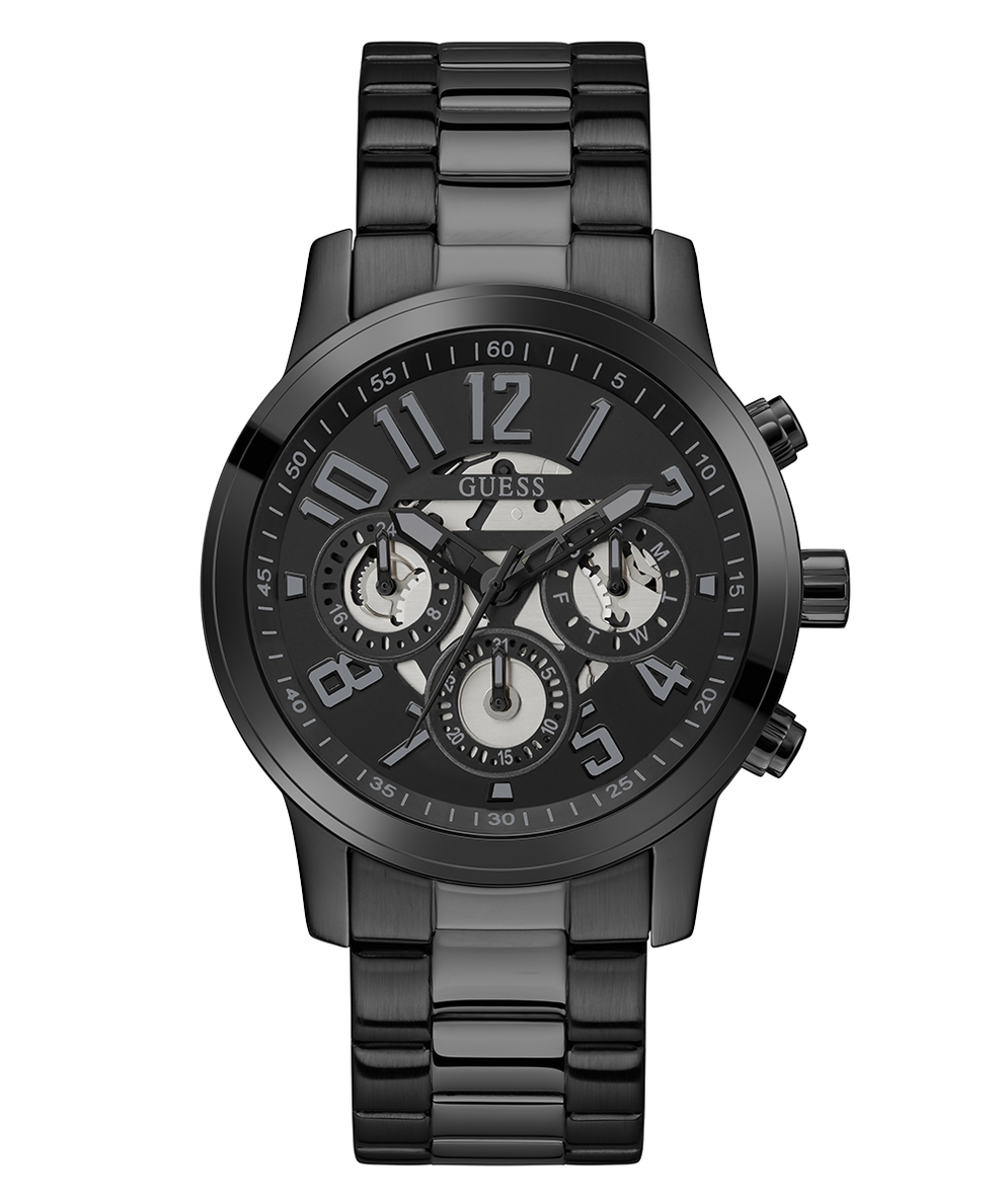 Reloj multifunción negro GUESS para hombre