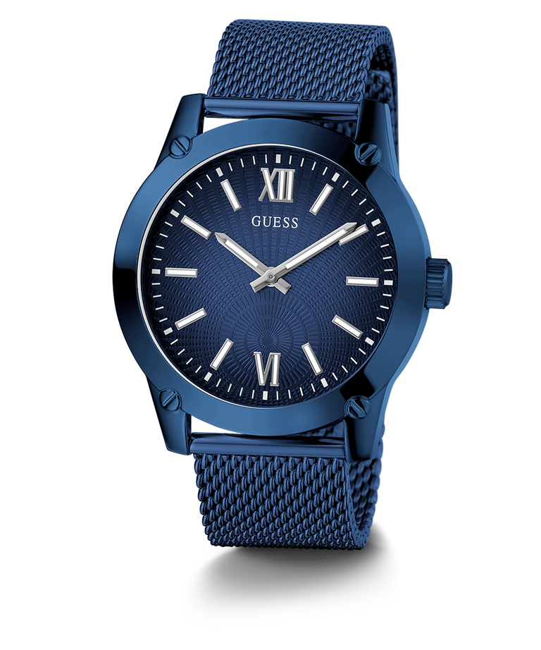 GUESS Mens Blue Analog Watch