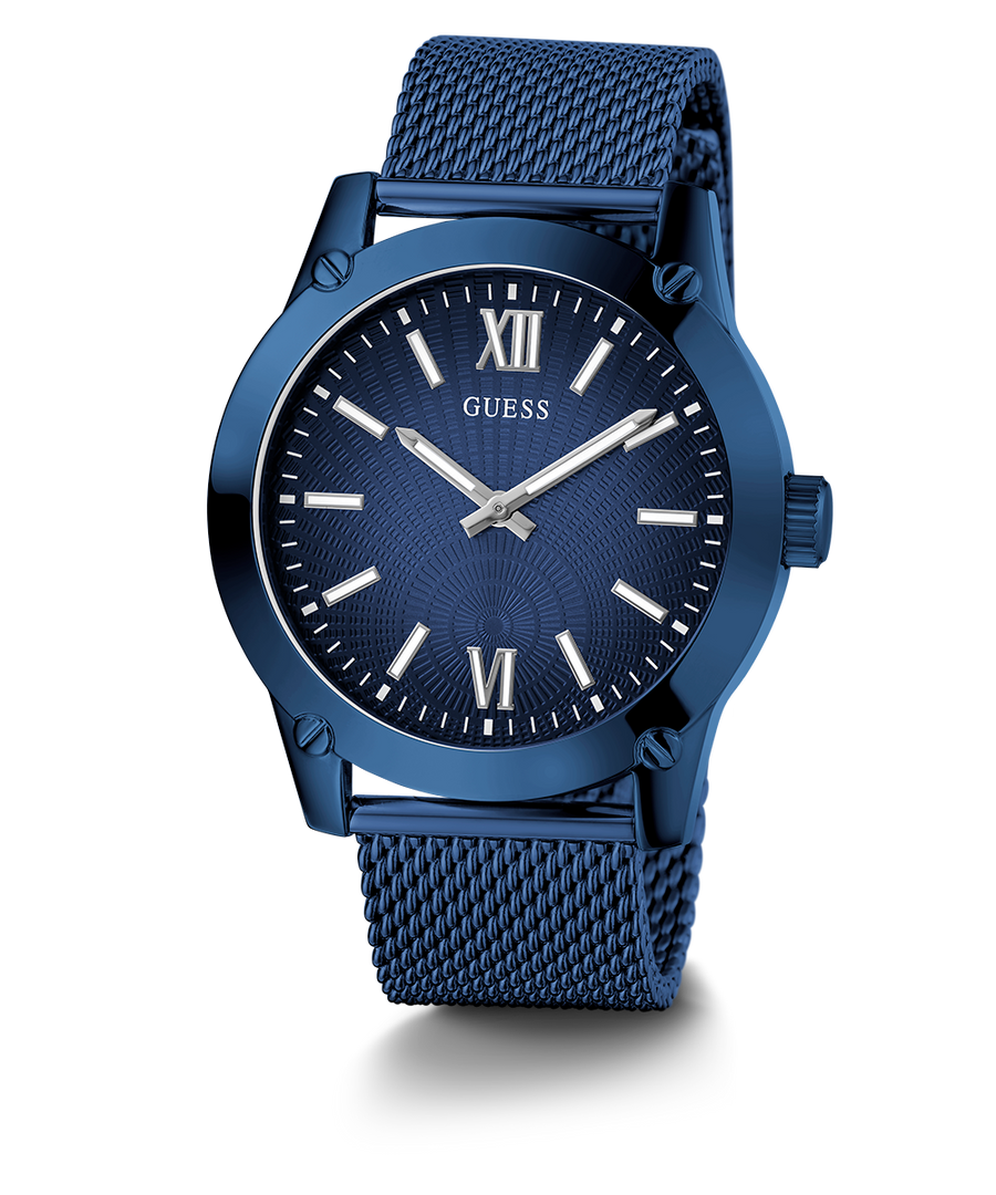 GUESS Mens Blue Analog Watch