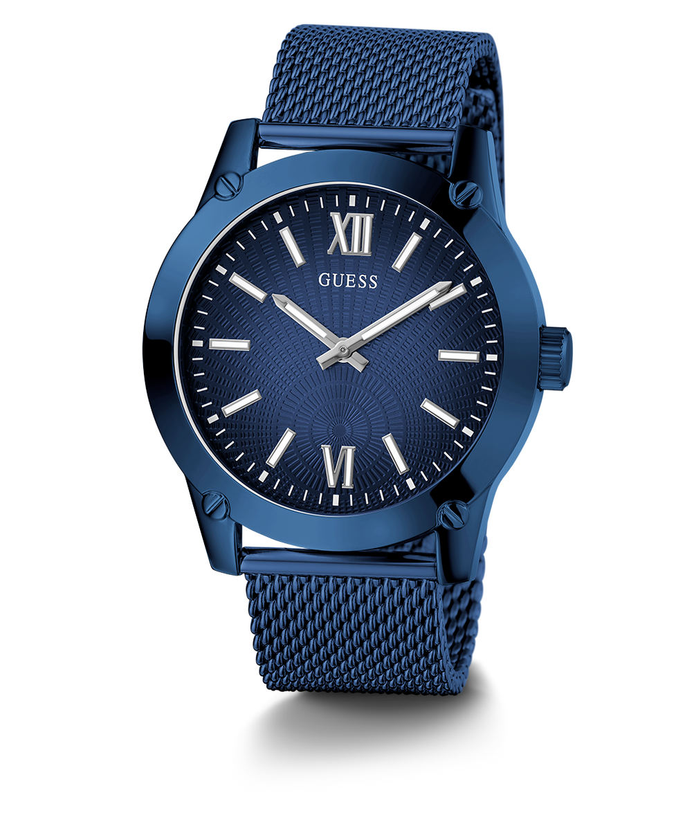 GUESS Mens Blue Analog Watch