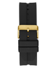 GUESS Mens Black Gold Tone Multi-function Watch abck view